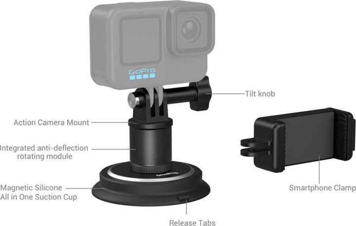 Produktbild SmallRig Saugnapfhalterung für Action-Kameras, Zubehörtyp