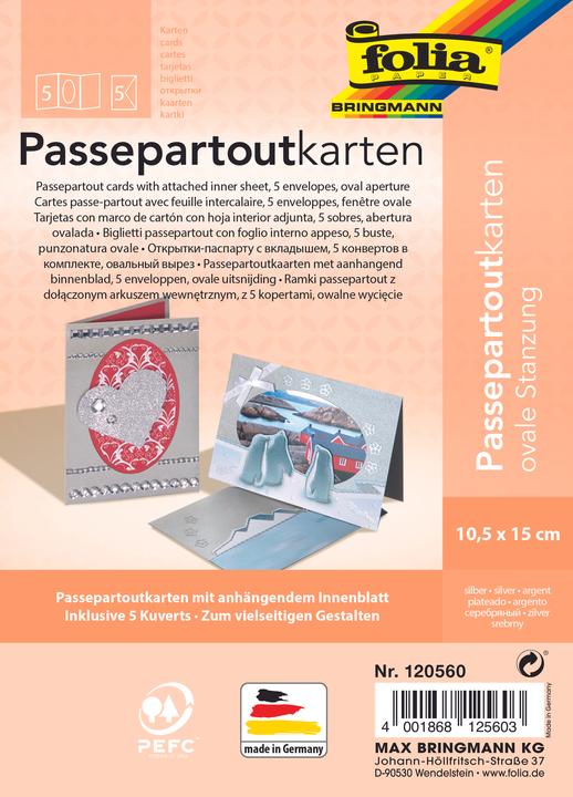 Actual product image Folia Passepartouts oval punching 220g/m² (5 pcs.)