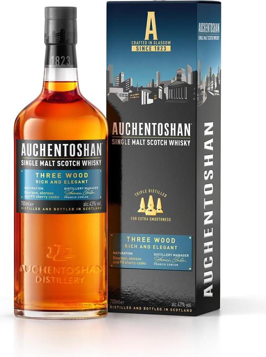 Actual product image Auchentoshan Three Wood (Single Malt, Scotch whisky, 1 x 70 cl)