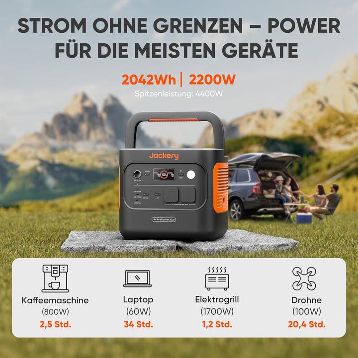 Immagine prodotto Jackery E2000 V2 Powerstation (2042 Wh)