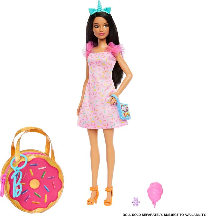 Image du produit Barbie Vêtements de mode et sac de luxe avec accessoires dans un présentoir de comptoir