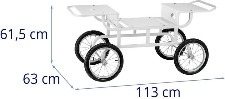 Immagine prodotto Royal Catering Carrello per zucchero filato - 4 ruote - bianco