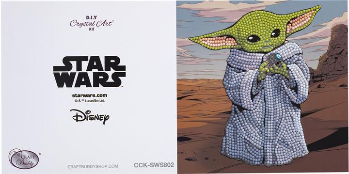 Actual product image Craft Buddy Grogu, Card 18x18cm Crystal Art