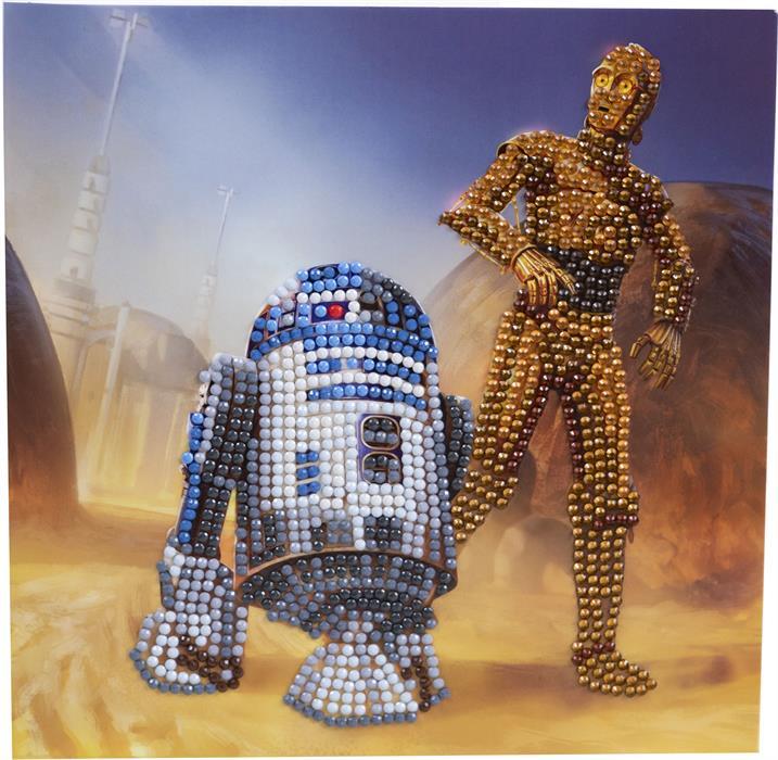 Craft Buddy R2-D2 & C-3PO, Card 18x18cm Crystal Art