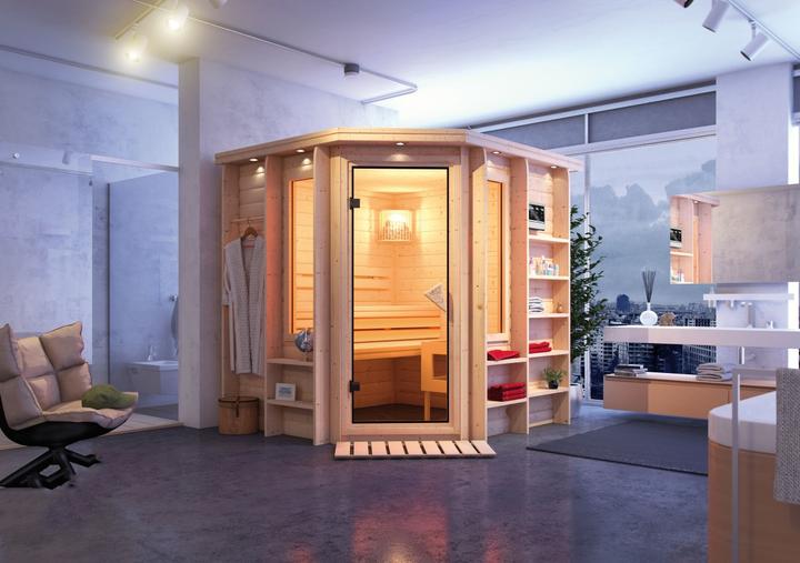Produktbild Karibu Cortona mit Dachkranz (9 KW Bio externe Steuerung)