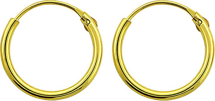 Produktbild Star Piercing Ohrring 18k vergoldet rund (925 Sterlingsilber, ohne Messing)
