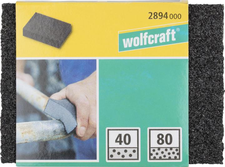 Produktbild wolfcraft Schleifblock, Körnung 80 / 120 (P80, P120)