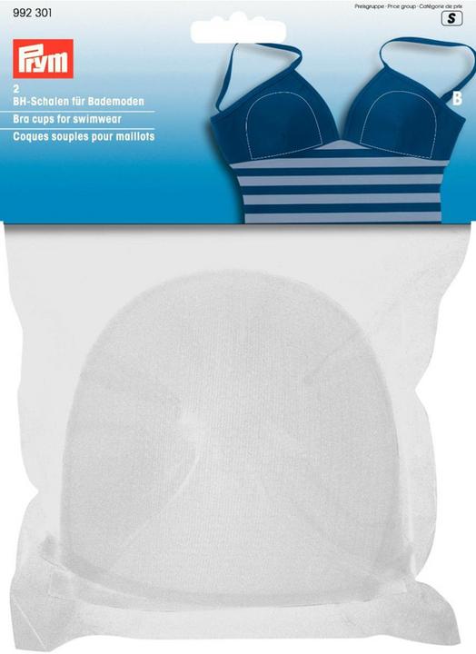 Prym Coppe del reggiseno per costumi da bagno, bianche taglia B, confezione da 2 pezzi.