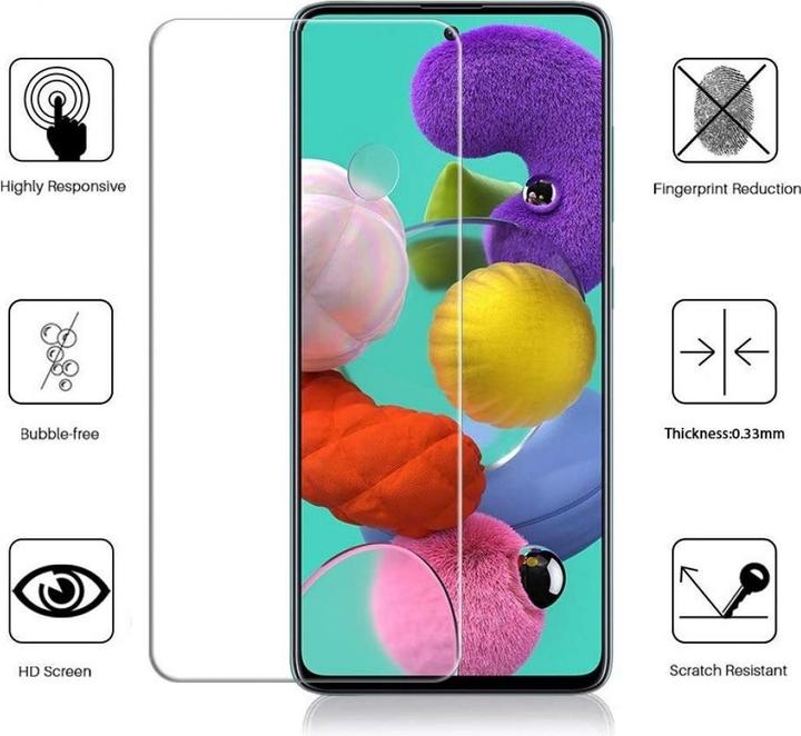 Produktbild Screenguard Samsung Galaxy A71 Panzerglas Schutzfolie Case Friendly Design (1 Stück, Samsung Galaxy A71)