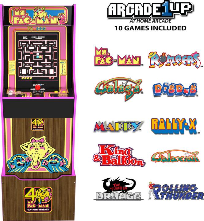 Image du produit Arcade1Up Ms. Pac Man 40ème Console de jeux vidéo