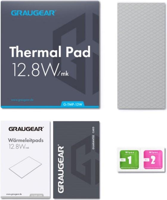 Image du produit Graugear Pad thermique pour CPU ou mémoire, 100 x 45 x 1 mm (1 mm, 12.80 W/m K)