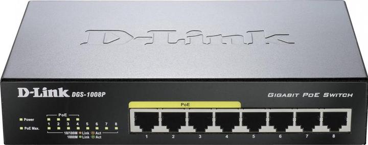 Image du produit D-Link Dgs-1008p (8 Ports)