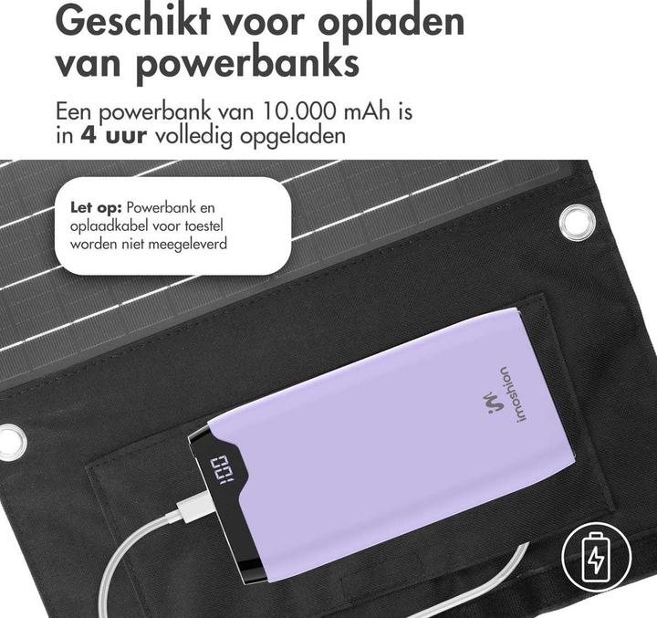 Produktbild iMoshion Opvouwbaar Universeel Zonnepaneel - Powerbank Zonnenergie 21 Watt - Draagbaar (21 W)