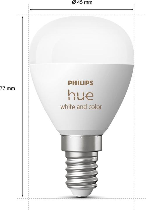 Produktbild Philips Hue White & Color Ambiance Luster (E14, 5.10 W, 470 lm, 2 x, F)