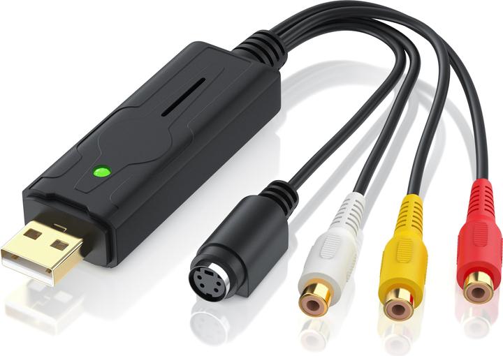 Aplic USB audio video grabber, video audio converter, video adapter for post-production, VHS, for Windows (USB 2.0, analog TV signal)