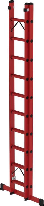 Image du produit Munk Echelle coulissante à échelons en 2 parties GFK avec traverse standard 2x10 échelons (Échelle pour rayonnage, 529 cm)