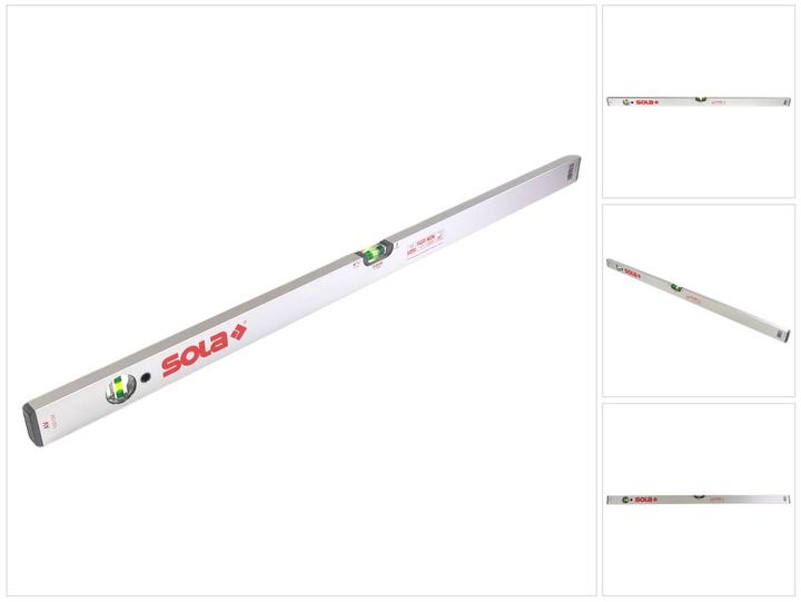 Actual product image Sola AV 100 Aluminium pipe profile spirit level 100 cm two spirit levels slip stopper horizontal and ve (100 cm)