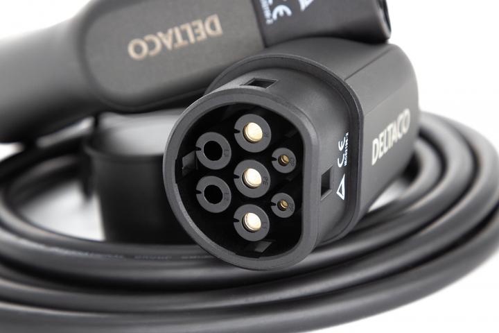 Immagine prodotto Deltaco Cavo di ricarica EV di tipo 2 per auto elettriche e veicoli ibridi, cavo Mennekes per (Tipo 2, 11 kW, 16 A, 7 m)