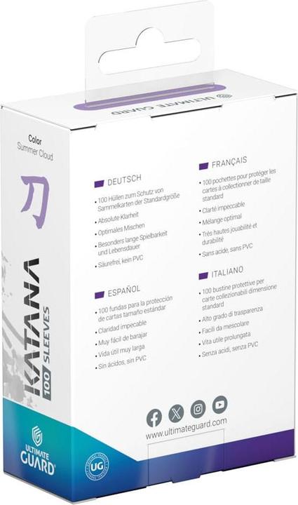 Actual product image Ultimate Guard Katana sleeves standard size Summer Cloud (100)