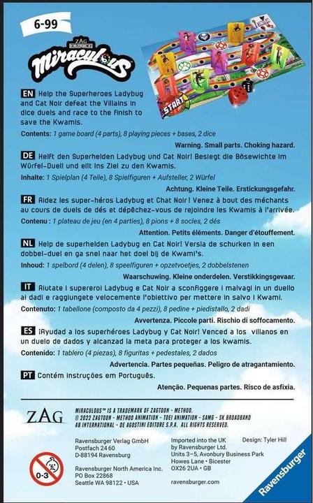 Actual product image Ravensburger Miraculous dice duel (Portuguese, English, German, Italian, Multilingual)