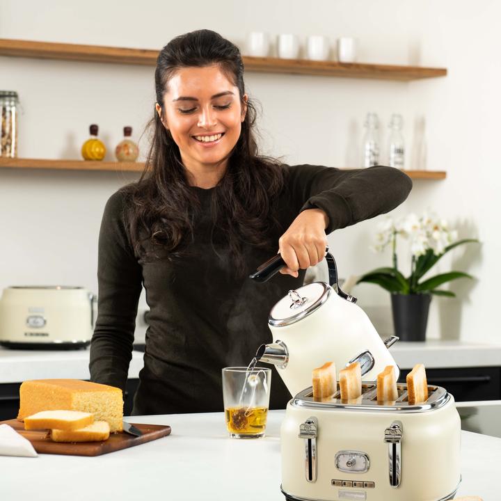 Immagine prodotto Westinghouse Set colazione retrò, tostapane a 4 scomparti + bollitore da 1,7 l (1.70 l)