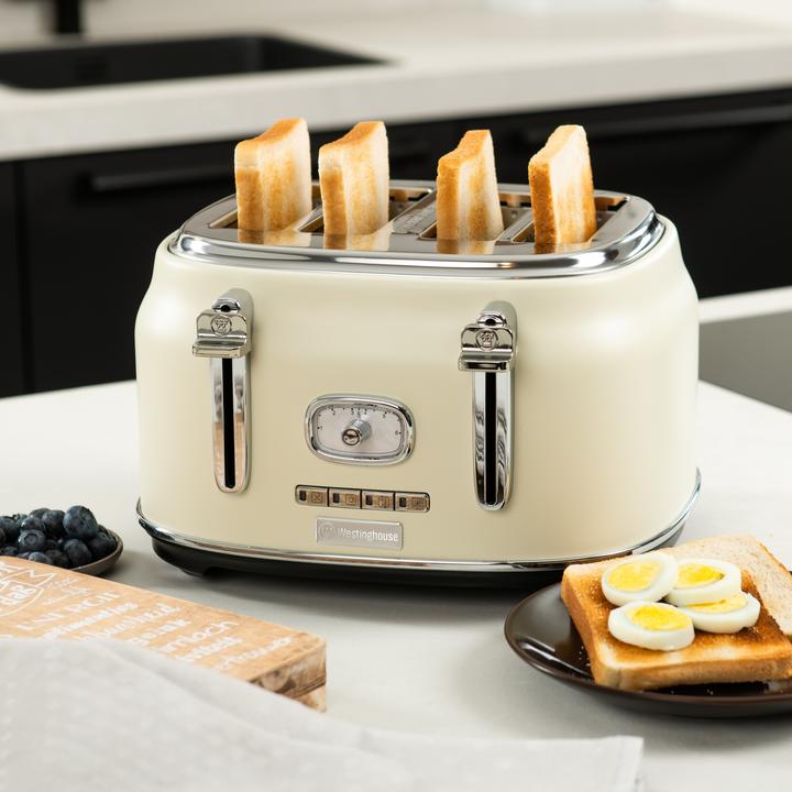 Immagine prodotto Westinghouse Set colazione retrò, tostapane a 4 scomparti + bollitore da 1,7 l (1.70 l)