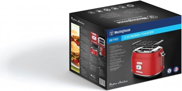 Productafbeelding Westinghouse Broodrooster met twee sleuven Retro serie