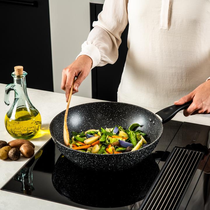 Actual product image Westinghouse Black Marble Wok Pan (30 cm, Wok, Aluminium)