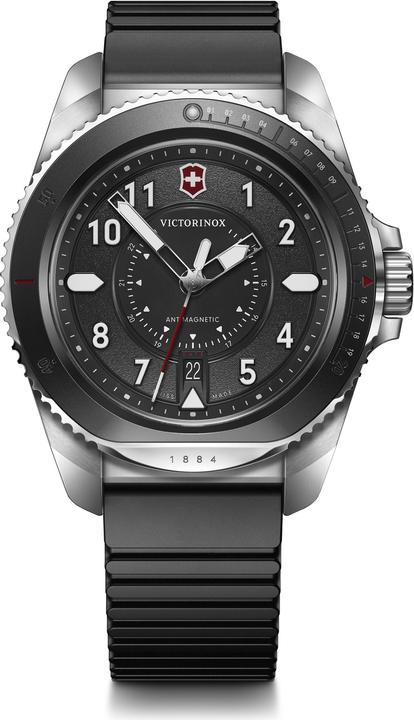 Produktbild Victorinox Journey 1884, Taucheruhr, Herrenuhr, 43 cm, Ziffernblatt schwarz, Leder Armband braun (Taucheruhr, 43 mm)