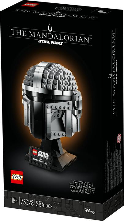 Actual product image LEGO Mandalorian helmet (75328, LEGO Star Wars)
