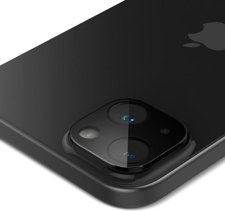 Immagine prodotto Spigen Confezione da 2 Glass tR Optik, nero - iPhone 15/15 Plus (1 Pezzo/i, Apple iPhone 15)