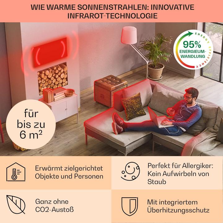 Produktbild Klarstein Infrarotheizung, 30 x 100 cm (300 W)