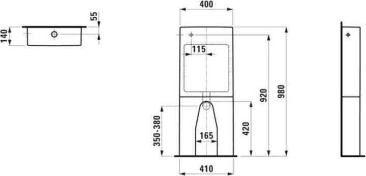 Produktbild Laufen Universal Stand-Spülkasten, zweiteilig, Wasseranschluss hinten links, H829661