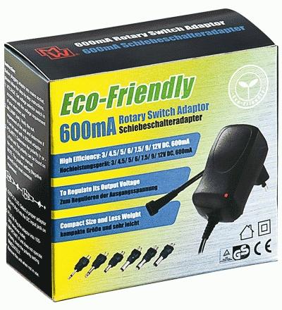 Actual product image Goobay 3 V - 12 V Universal-Netzteil 0.6 A