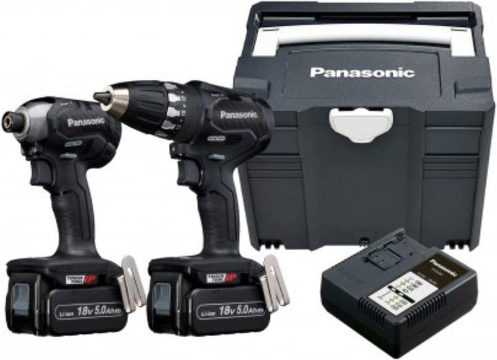 Productafbeelding Panasonic Combi set: accuboor/schroefmachine EY74A3 + slagmoersleutel EY76A1 (Oplaadbare batterij)