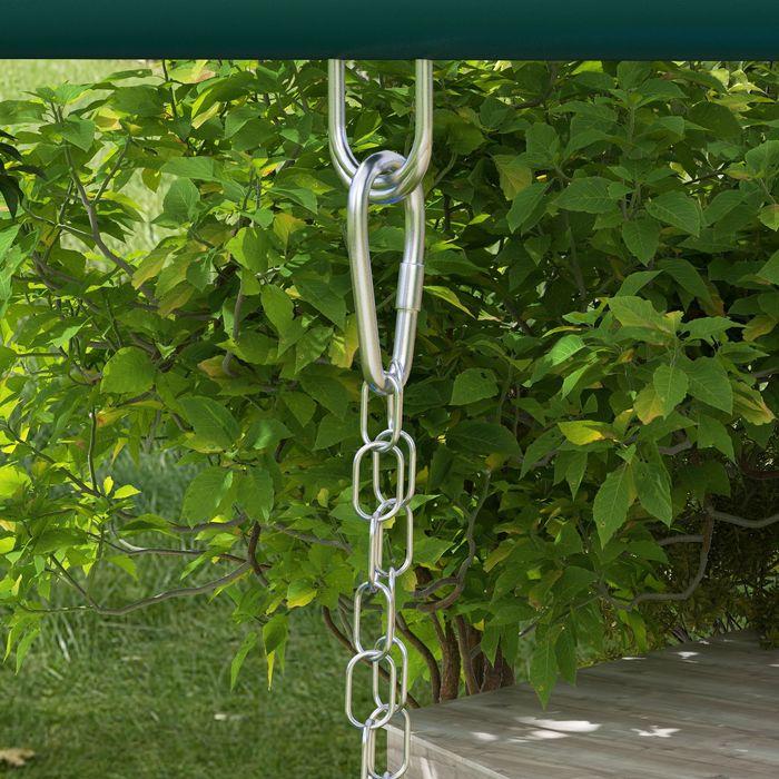 Image du produit Swisshandel24 Balançoire pour enfants 4in1 avec 2 balançoires, panier de basket, échelle, acier, jaune