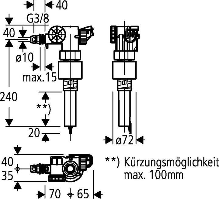 Actual product image Grohe Filling valve for concealed cistern 6 l
