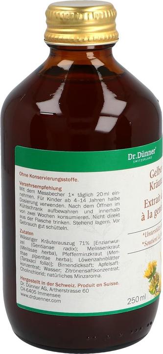 Produktbild Dr. Dünner Dünner Gelber Enzian Kräuterextrakt Fl 250 ml (1 Stück, Flüssigkeit, 470 g)