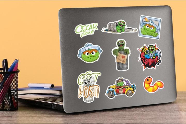 Actual product image Deluxe Oscar The Grouch Stickers (Pack of 50)