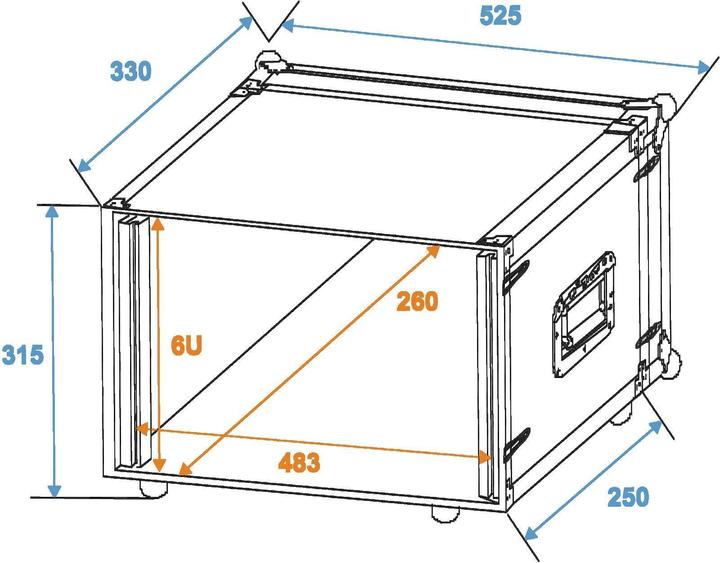Actual product image Omnitronic Effect rack CO DD 6U deep (19" Case)