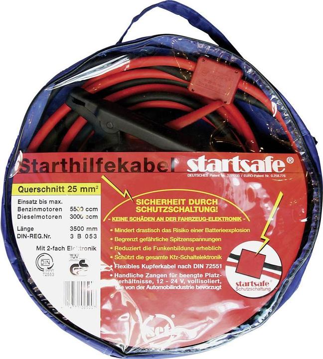 Produktbild SET SKS25 Starthilfekabel Kunststoffzangen Schutzschaltung