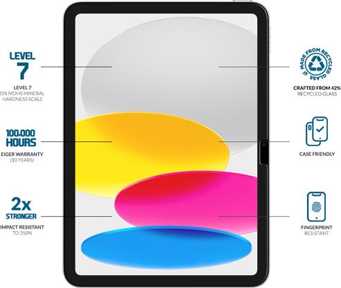 Actual product image Eiger Mountain Glass Clear Tablet (1 Piece, iPad 10.9 (2022))