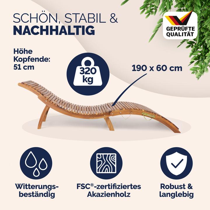 Actual product image Casaria Swing lounger set of 2 (190 cm)