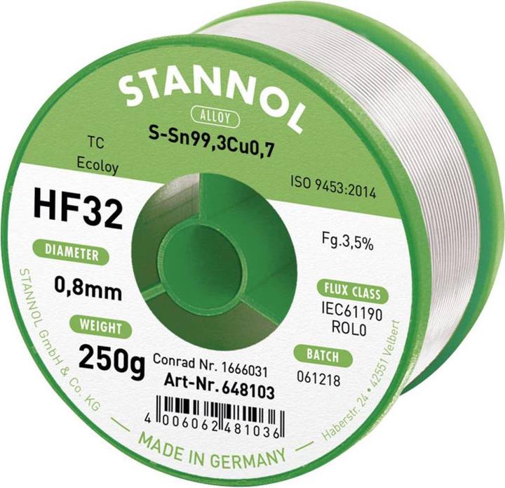 Stannol Lötzinn, bleifrei (Lötvorheizplatte)
