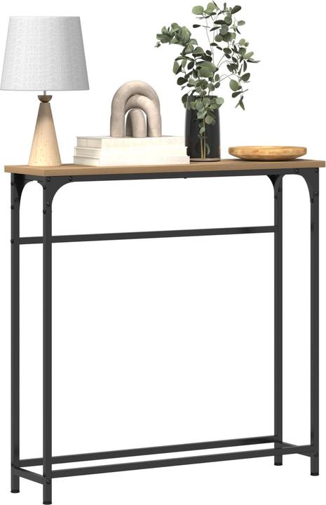 Produktbild VidaXL Konsolentisch Artisan Eiche 75x19,5x75 cm aus Holzwerkstoff und Stahl