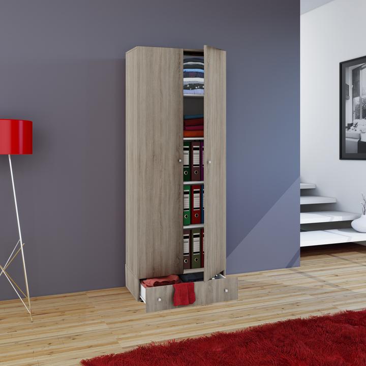 Image du produit VCM Holz Mehrzweckschrank Serie Vandol mit Drehtüren (70 x 40 cm)