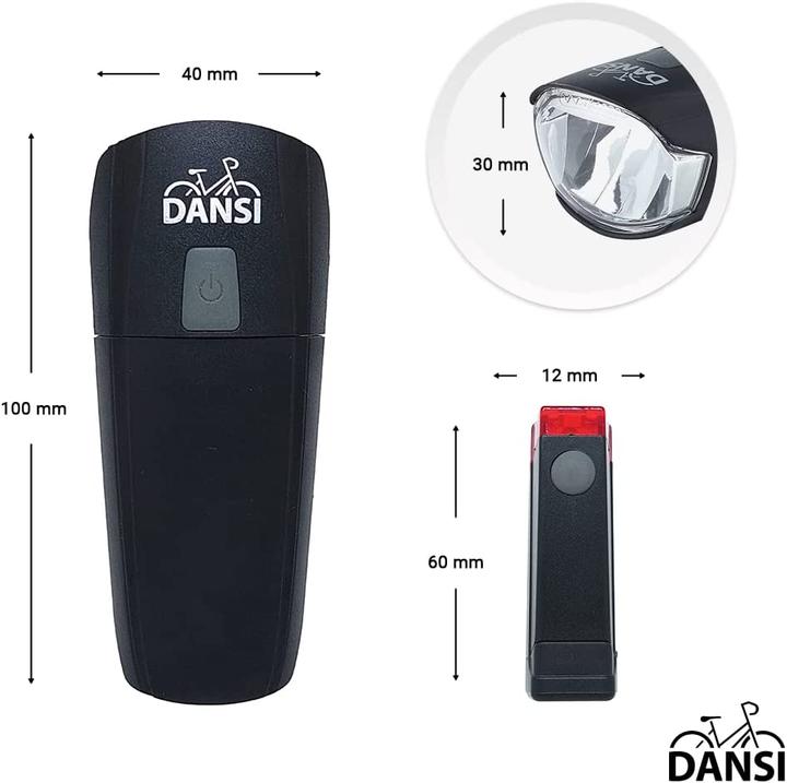 Image du produit Dansi Kit d'éclairage LED pour vélo Basic (90 lm, 35 lm)