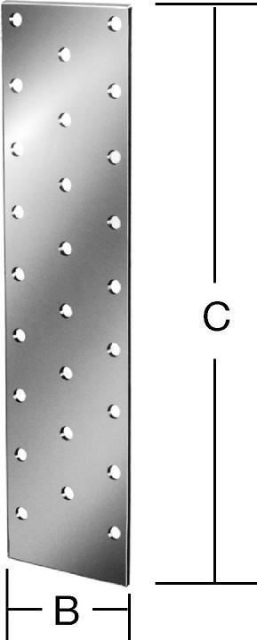 Actual product image Vormann Perforated plates sendzimir galvanised 200 x 60 mm