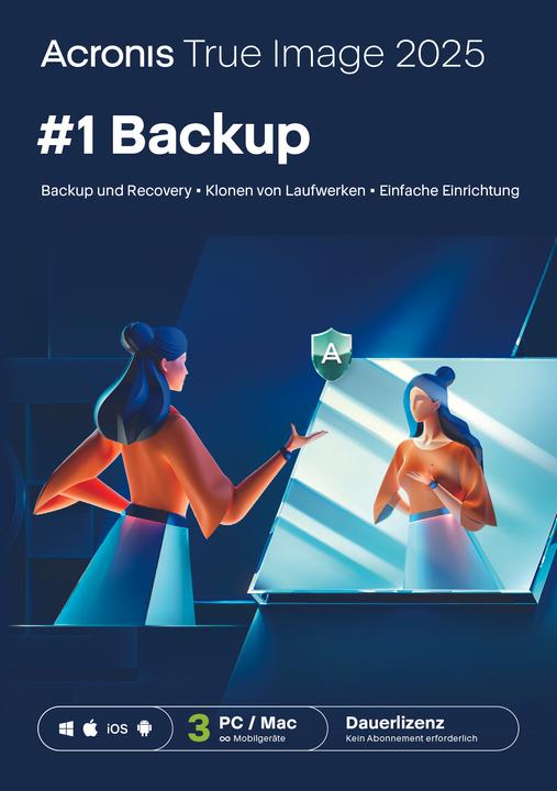Produktbild Acronis True Image 2025 3 Computers Perpetual Download Code (1 User, 1 Geräte/User, 12 Monate)