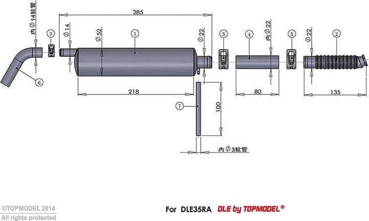 Image du produit DLE Engine set de silencieux dle 35ra